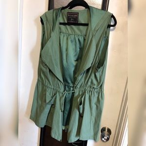 Olive cardigan vest sleeveless
